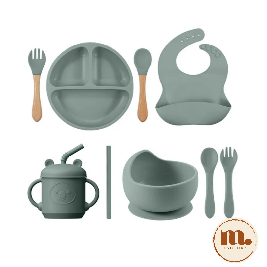 Lot de Vaisselle en Silicone (9 pièces)