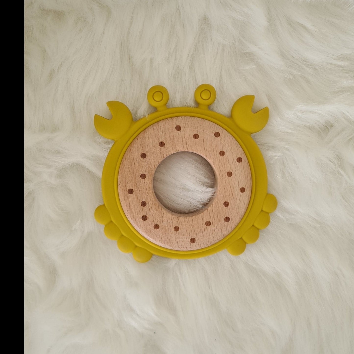Anneau de dentition silicone et bois