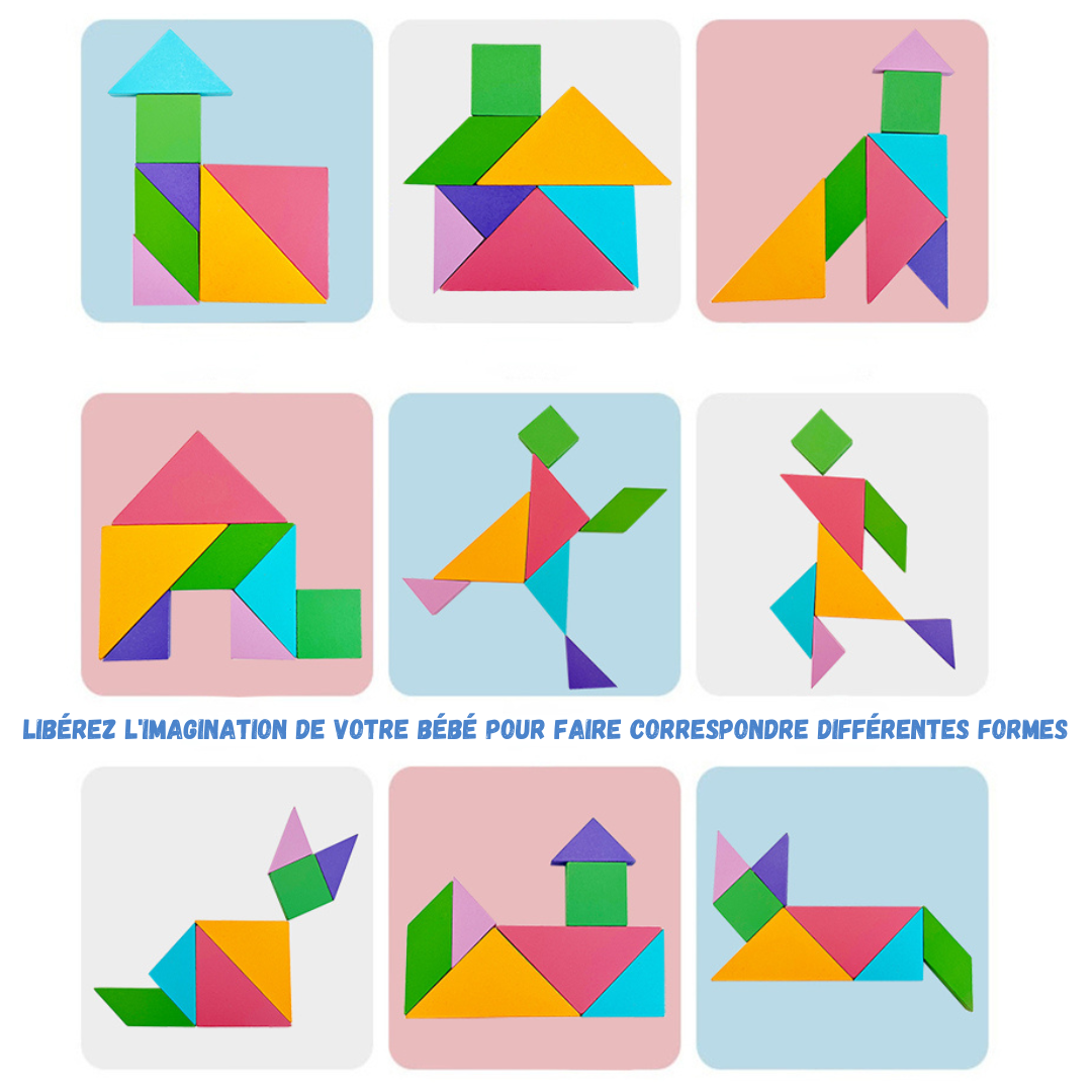 Puzzle TANGRAM 3D magnétique