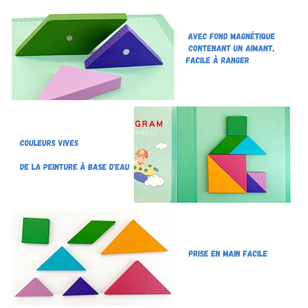 Puzzle TANGRAM 3D magnétique