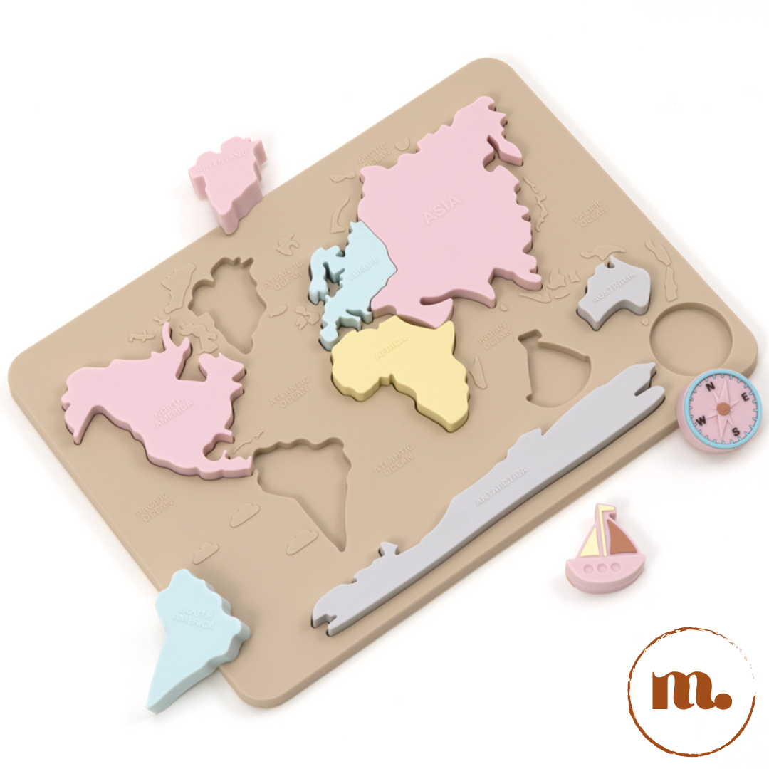 Puzzle carte du monde en silicone 3D – Merakina Factory