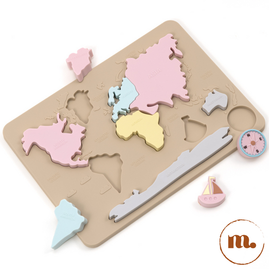 Puzzle carte du monde en silicone 3D