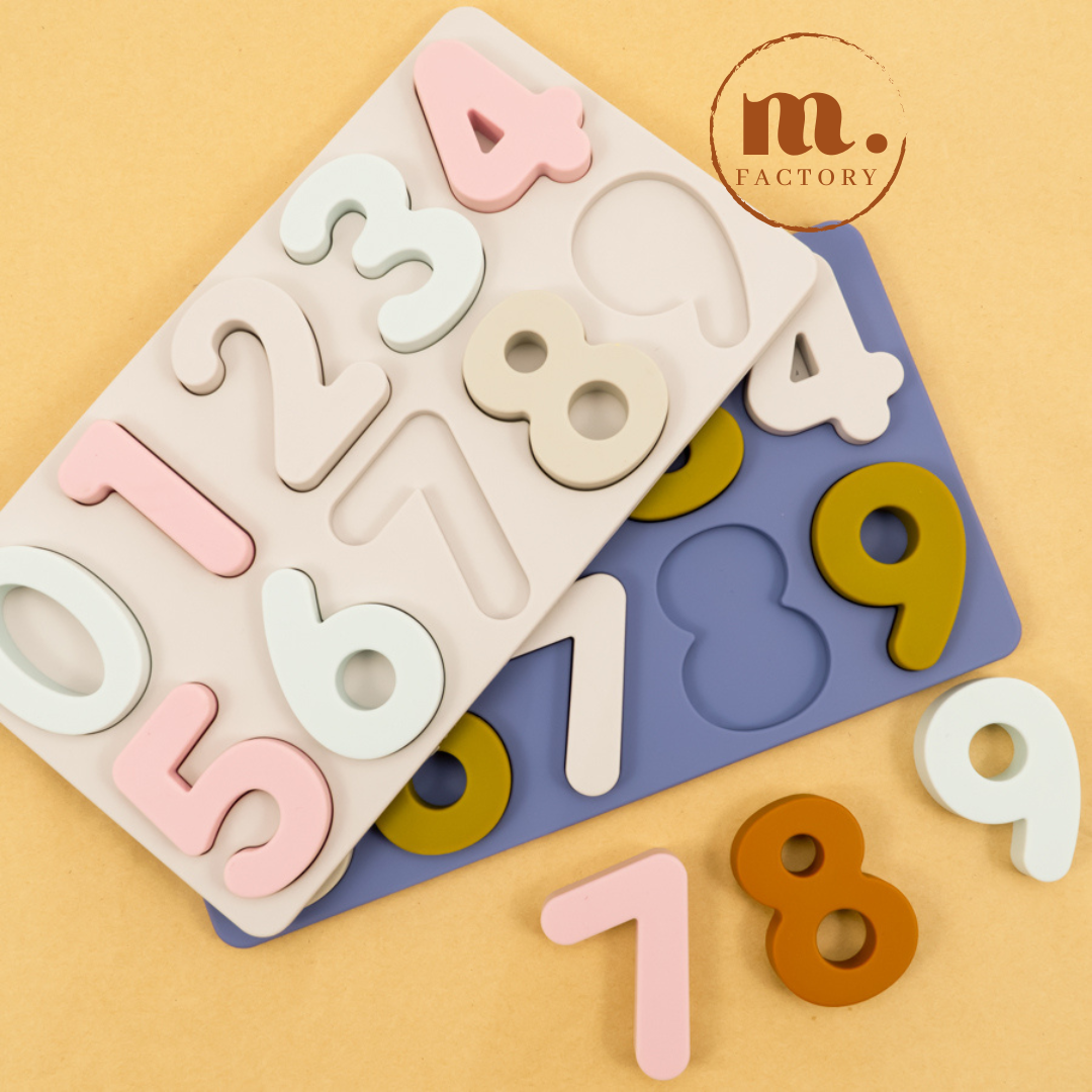 Jouet Montessori puzzle silicone Chiffres